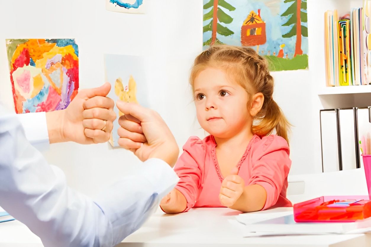 Young girl receiving a medical checkup from a doctor.